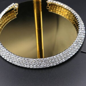 Silver crystal Choker Wedding Jewellery for Bride Silver Bridal Jewellery Crystal Bridal Necklace Set Bridal Jewellery