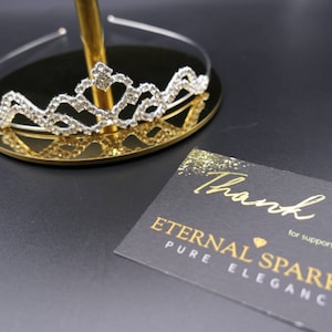 Dainty small Crystal Tiara . Wedding, Flower Girl.Rhinestone Hair Accessory