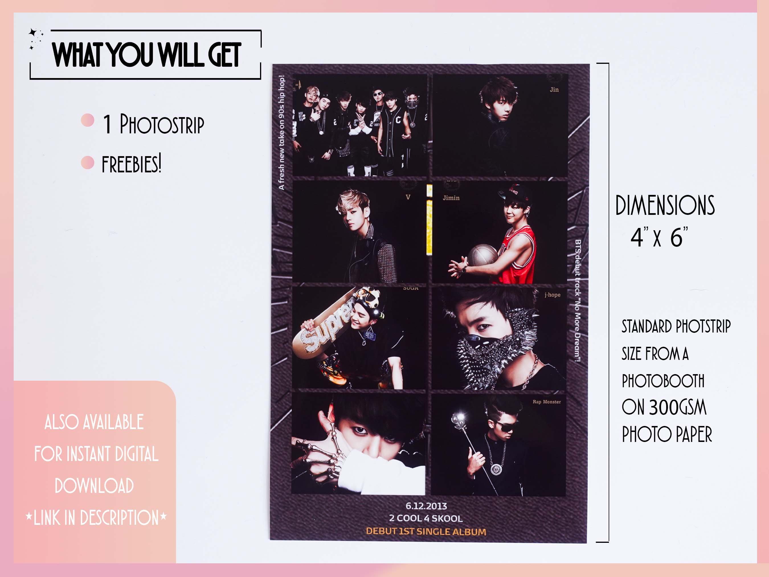 2 Cool 4 Skool BTS Photobooth Photostrip Anthology Series - Etsy