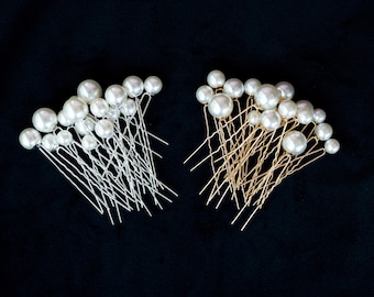 Pearl Hair Pins Set of 18, Bridal Wedding Hair Accessory