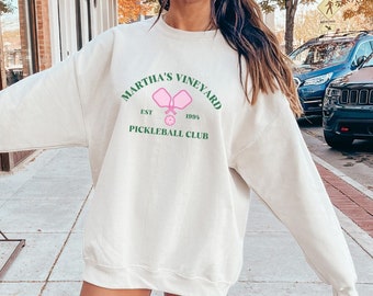 Pickleball Sweatshirt, Pickleball Shirt for women, Pickleball Team Shirt, Pickleball Crewneck, Preppy Clothing for her, Pickleball Team