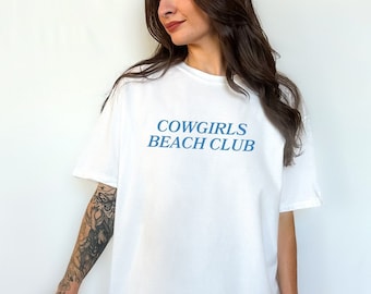 Coastal Cowgirl Comfort Colors Shirt, Beachy Cowgirl Oversized Shirt, Coastal Western Graphic Tee, Aesthetic Clothing, Western shirt for her