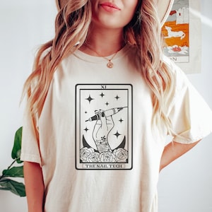 Nail Tech Tarot Shirt, Nail Tech Gifts, Celestial Tarot Shirt, Christmas gift for Nail Technician , Cosmetology Gift, Nail Gift, Salon Decor