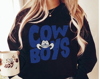 Cowboys Sweatshirt, Cowboys Gift, Tailgate clothes, Dallas Apparel, Game Day Shirt, Womens Football Crewneck, Texas gifts