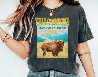Comfort Colors Yellowstone Tee, Yellowstone National Park Shirt, National Park Shirt, Unisex Tee, Hiking shirts, Yellowstone Travel Gift