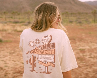 Coastal Cowgirl Western Shirt, Wild West Tee, Cowgirl Aesthetic Comfort Colors Shirt, Country Tshirt, Summer Clothing, Western shirt pour elle