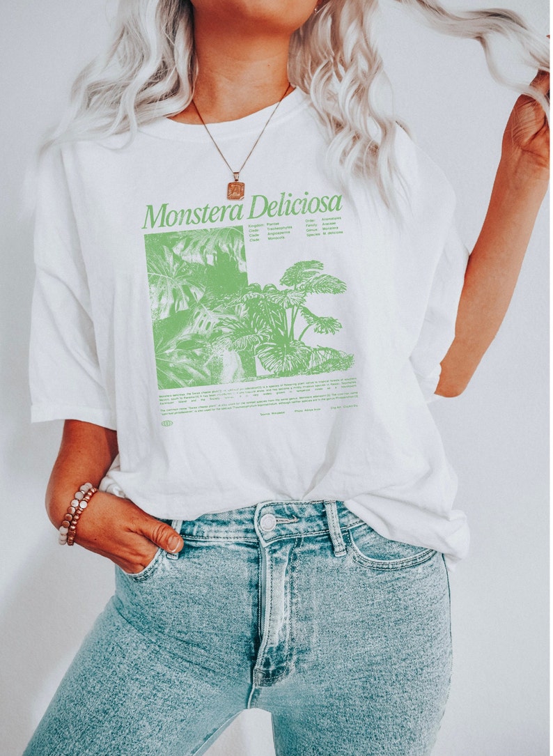 Monstera Deliciosa Shirt Aesthetic Plant Shirt 2000s - Etsy