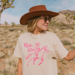 Ride or Die Western Shirt, Coastal Cowgirl Aesthetic, Wild West Tee, Cowgirl Aesthetic, Comfort Colors, Country Tee, Summer Clothing for her
