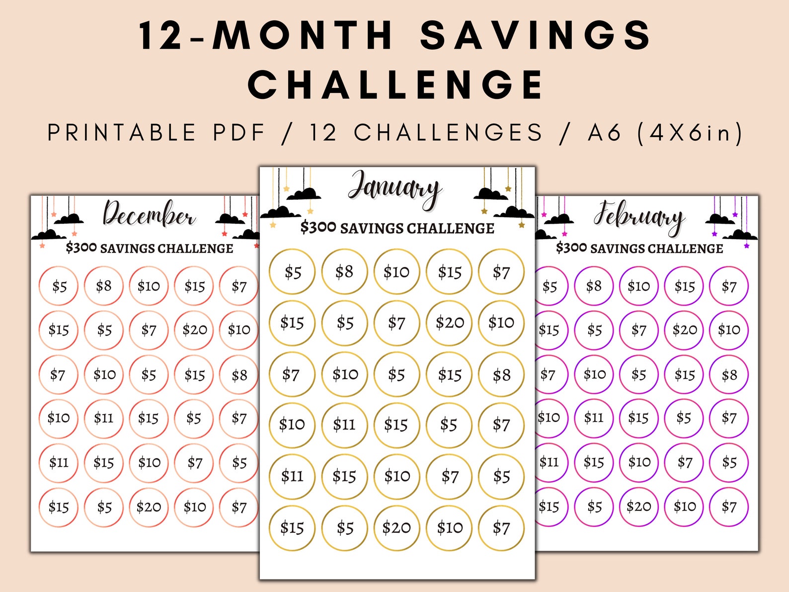 12-month-savings-challenge-printable-savings-tracker-a6-etsy