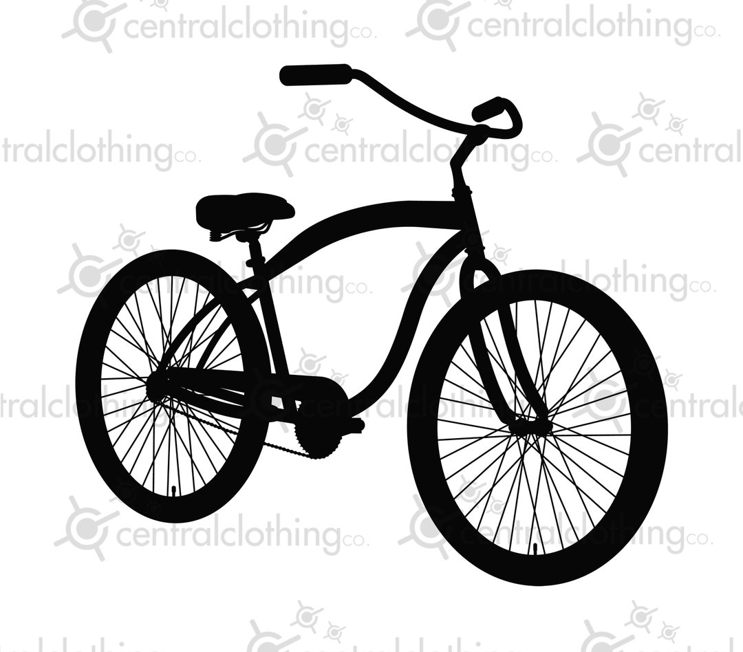 Beach Cruiser Bicycle Clip Art, Bike, Cut File, Png, Svg, Eps, Pdf and