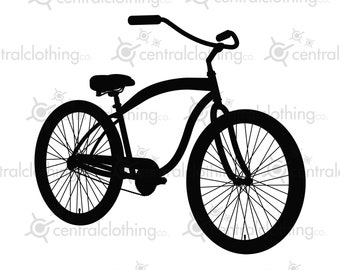 Beach Cruiser Bicycle Clip Art, bike, cut file, png, svg, eps, pdf and jpeg files