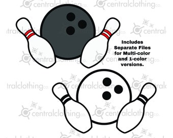 Bowling ball with pins clipart, clip art, pin .png, .svg, .eps, .pdf, .jpeg, cut file