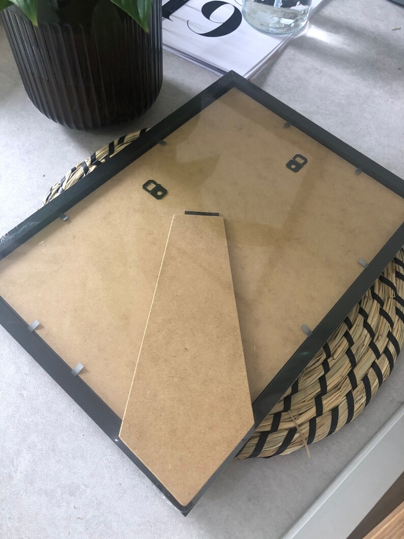 A4 Size Photo Frame in Black With Acrylic Glass Front, Easel Stand and Hanging Fixings Frames