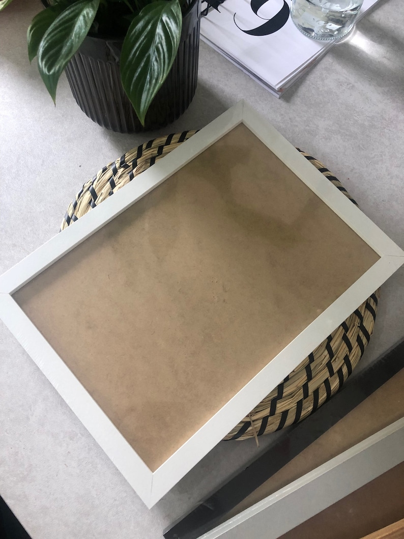 A4 Size Photo Frame in White With Acrylic Glass Front, Easel Stand and