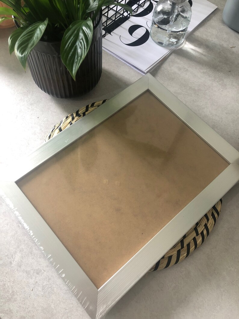 A4 Size Photo Frame in Matt Grey With Acrylic Glass Front, Easel Stand and Hanging Fixings