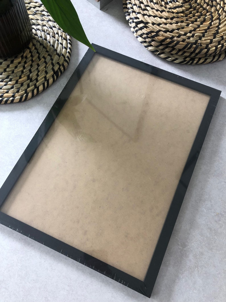 A3 Size Photo Frame in Black With Acrylic Glass Front and Hanging