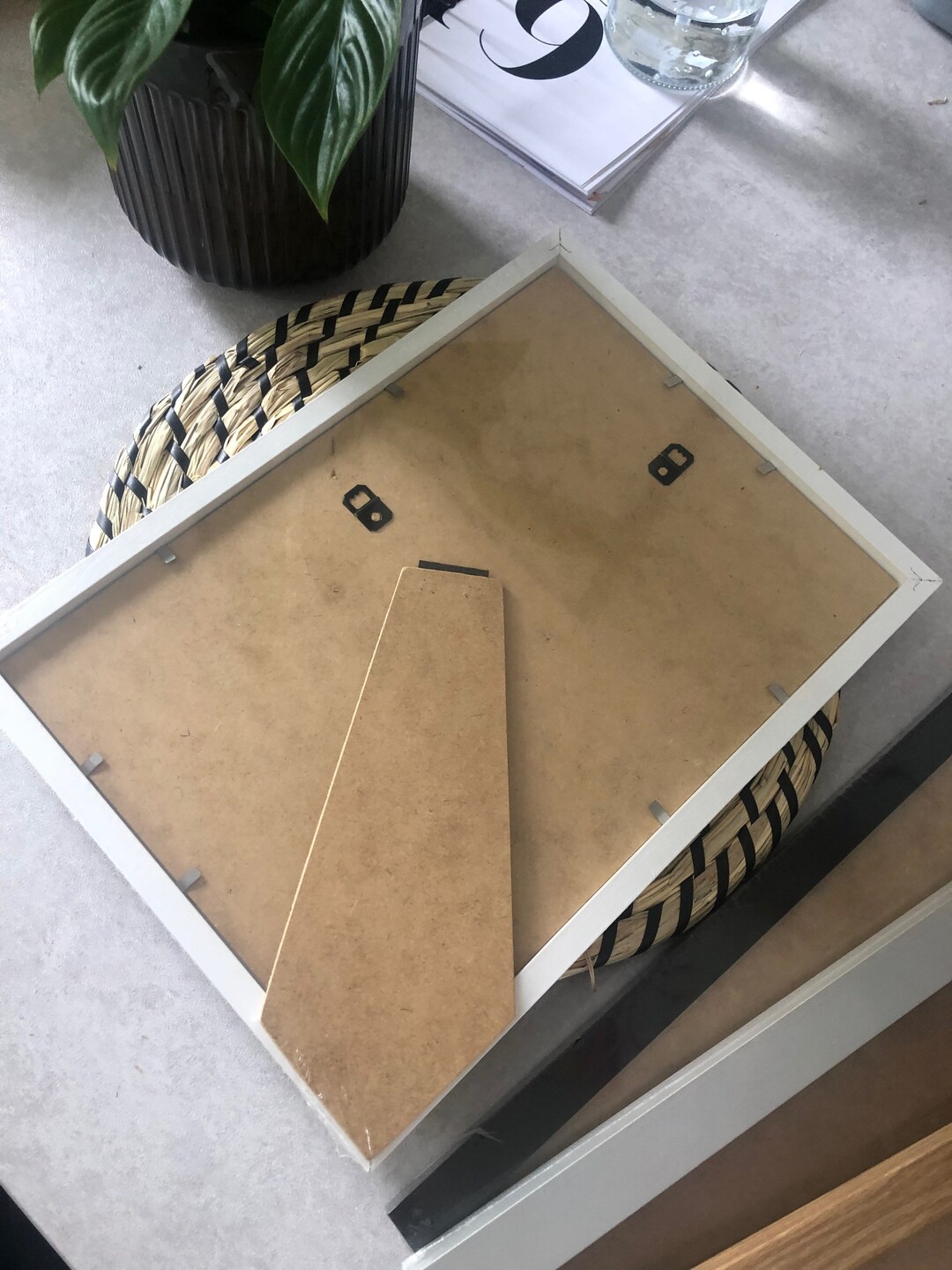 A4 Size Photo Frame in White With Acrylic Glass Front, Easel Stand and