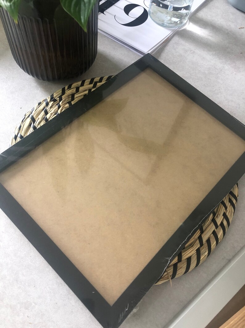 A4 Size Photo Frame in Black With Acrylic Glass Front, Easel Stand and