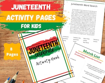 juneteenth coloring book activity pages for kids instant etsy