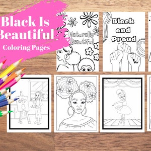 Black Girl Coloring Pages: Black Girl Magic Empowerment -  INSTANT DOWNLOAD