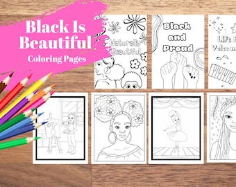 Black Girl Coloring Pages: Black Pride Empowerment (PDF Download)