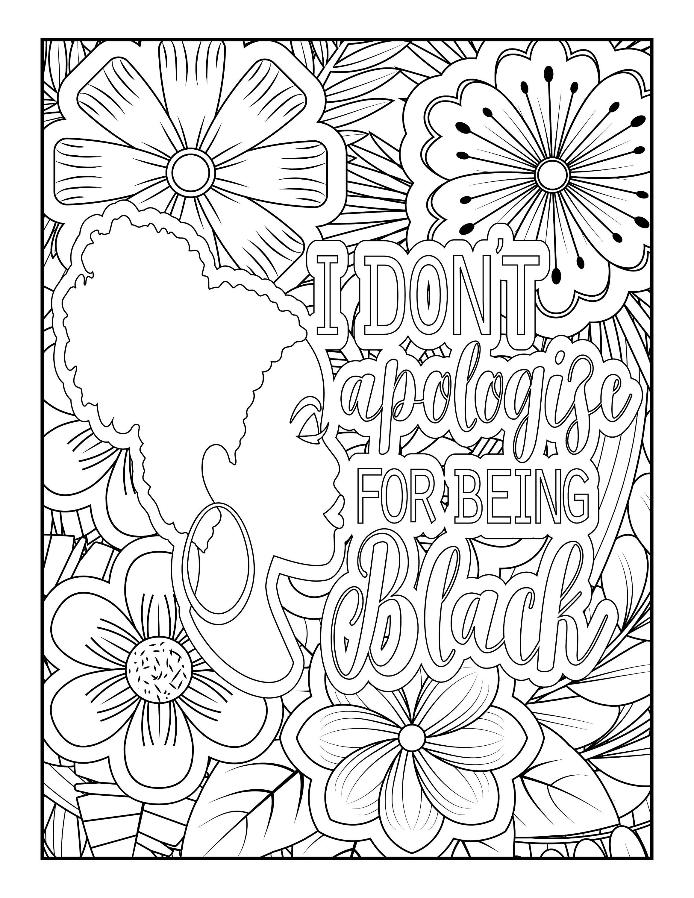 Black Woman Coloring Book for Teens: Afro Woman Coloring Book Teen  Inspirational Coloring Books with Inspirational and Motivational Quotes and  Sayings a book by Ana Publishing