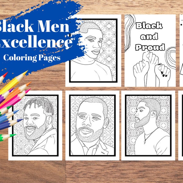 Black Man Coloring Pages: Excellence for Black boys INSTANT DOWNLOAD