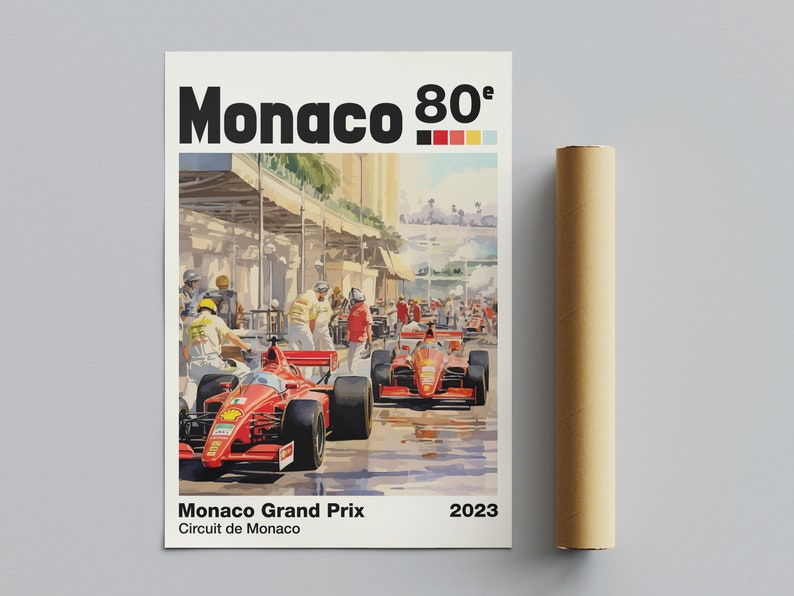 Affiche neuve grand prix f1 monaco 2023 - Collection