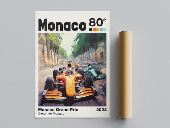 Affiche Officielle Grand Prix F1 De Monaco 2023 – 40x60 Cm – Made In Monaco