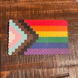 progress pride flag magnet, LGBTQIA flag rainbow flag, LGBTQ gift
