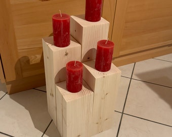 Adventskranz Holzbalken Baumscheiben Advent Deko Weihnachten