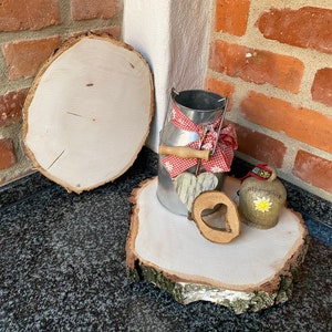 Baumscheiben einzeln kaufen Holzscheiben Birkenscheiben Hochzeitsdeko Tischdeko Deko Holz Natur Basteln DIY Bild 9