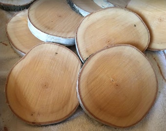Baumscheiben einzeln kaufen Holzscheiben Birkenscheiben Hochzeitsdeko Tischdeko Deko Holz Natur Basteln DIY