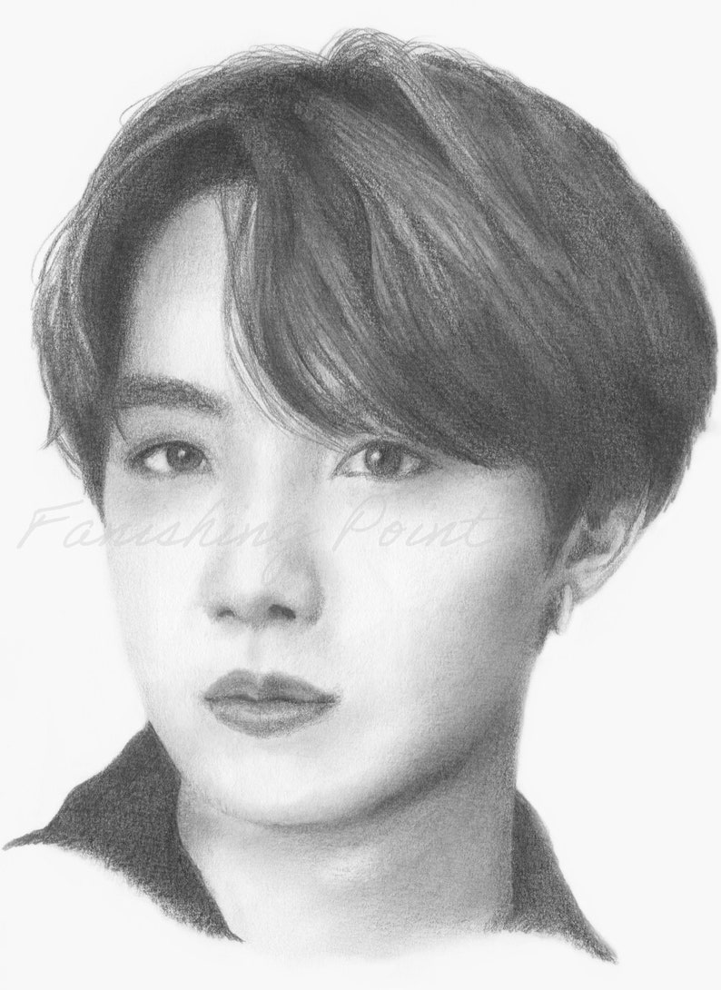 J-Hope BTS Print de Dibujo a lápiz Kpop Fanart - Etsy España