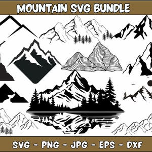 Mountain Svg, Mountains Svg Bundle, Mountain Silhouette Svg, Nature Svg, Outdoors Svg, Iceberg Svg, Mountain Clipart, Mountain Scene Svg,PNG
