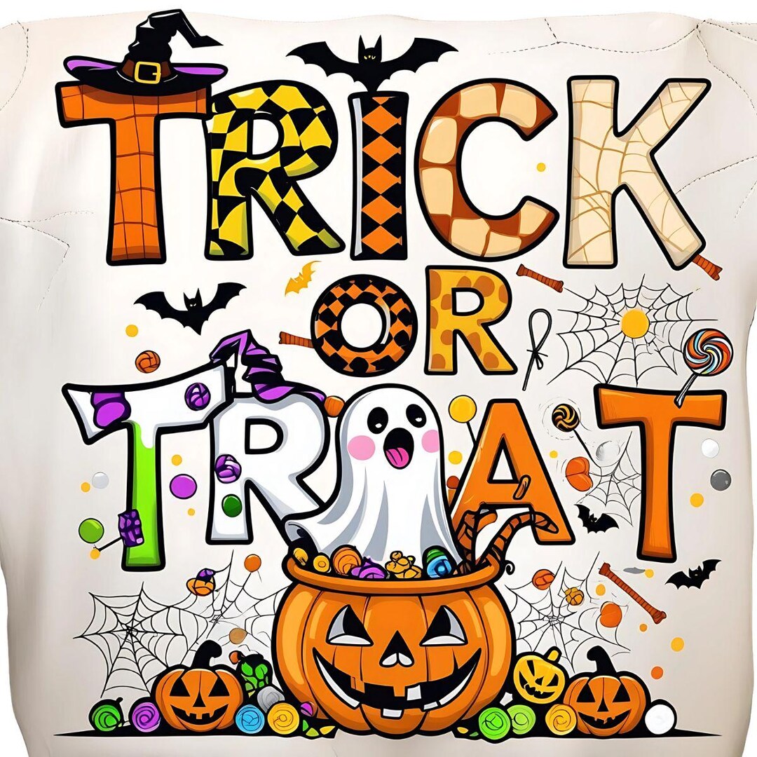 Halloween Ghost PNG, Trick or Treat Design (digital Download) - Etsy