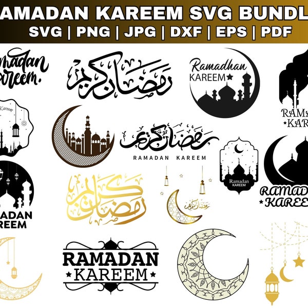 Ramadan Kareem svg bundle Ramadan Mubarak svgs Ramadan decor svg Eid card svg Ramadan svg bundle Islamic svg bundle eid mubarak mosque svg