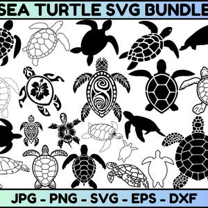 Sea Turtle svg Bundle, Tortoise svg, Sea Turtle Clipart, Turtle Cricut File, Sea Turtle Cut File, Floral Turtle svg, Instant Download