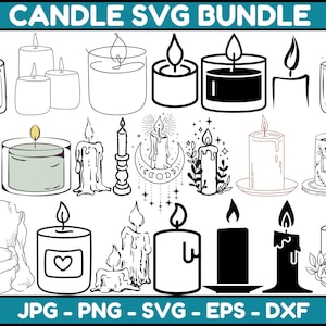 Candle SVG Bundle, Candle dxf, Candle png, Candle eps, Candle vector, Candle cut files, Owl svg, Candles svg, Birthday candle svg