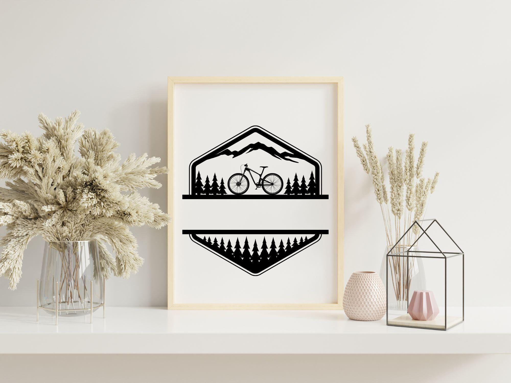 Mountain Bike SVG Bundle: Bicycle Flag, MTB Monogram (digital Files) - Etsy