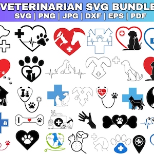 Veterinarian SVG Bundle| Animals Svg| Pet Doctor Svg| Doctor Svg| Animal Doctor Svg| Dog Svg| Cat Svg| Small Animals Svg| Cricut Svg