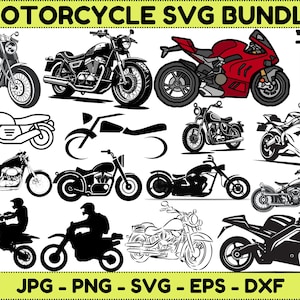 Motorcycle SVG Bundle, Motorcycle Png Bundle, Motorcycle Clipart, Motorcycle Silhouette, Harley Davidson SVG, Motorcycle Cut File For Cricut