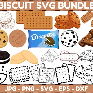 Biscuits Svg, Sweet Svg, Biscuits Cut File, Biscuits Bundle svg, Biscuits Silhouette, Biscuit Svg, Biscuits Clipart.