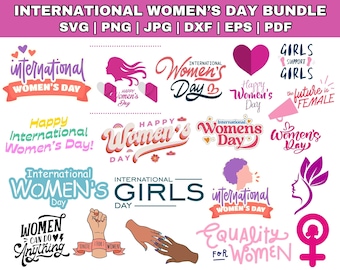International Women's Day SVG Bundle: T-Shirt Designs (Digital Download)