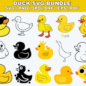Duck Svg Bundle, Rubber Ducky Svg, Rubber Duck Svg, Duck Clipart, Duck Cut File, Duck Png, Rubber Duck Clipart, Yellow Duck Svg, Svg,