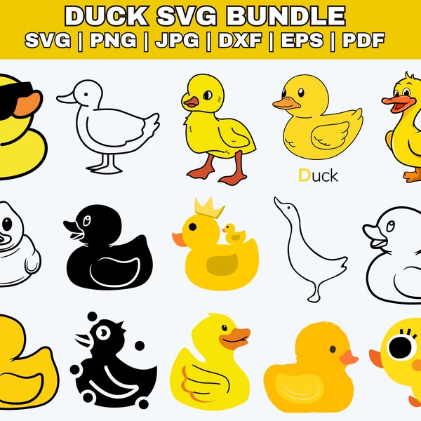 Duck Svg Bundle, Rubber Ducky Svg, Rubber Duck Svg, Duck Clipart, Duck Cut File, Duck Png, Rubber Duck Clipart, Yellow Duck Svg, Svg,