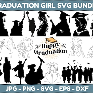 Afgestudeerd silhouet, afstuderen gesneden bestand, afstuderen ontwerp SVG, afstuderen meisje silhouet afstuderen 2024 svg, afstuderen pet, afstuderen clipart