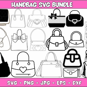 Handbag SVG Bundle: Purse Clipart, Cut Files (Digital Download)