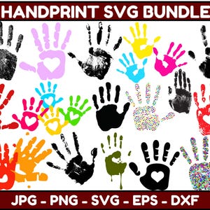 Impronta della mano in formato SVG, file di taglio a mano, impronta della mano in formato Cricut, silhouette dell&#39;impronta della mano, SVG per uso commerciale, file SVG Cricut, impronta della mano in formato SVG, impronta della mano in formato PNG