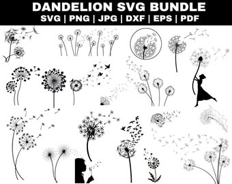Dandelion SVG Bundle: Vector Clipart for Cricut, Silhouette